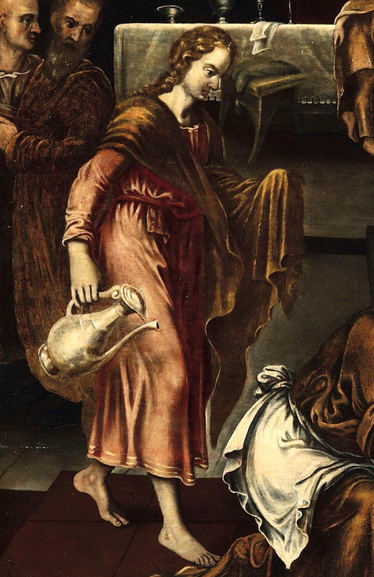 Flemish Mannerist School Of The XVIth Century The Washing Of The Feet