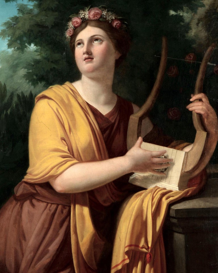Atelier De Josephmarie Vien (1716 1809) Allegorical Portrait Vien
