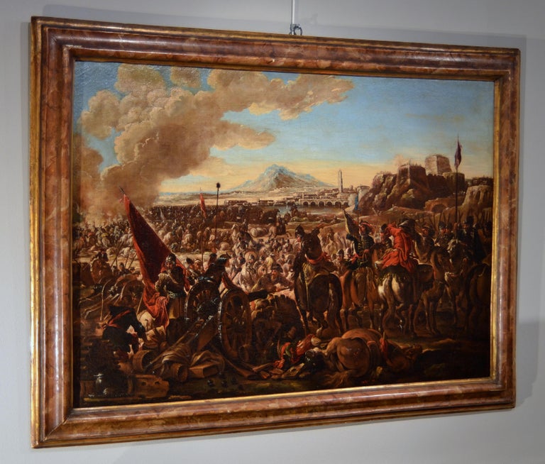 Ilario Mercanti Called "the Spolverini" - Battle Old Master Painting 17th  Century Oil on canvas Italy Italy Art Quality For Sale at 1stDibs