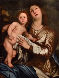 Madonna Jesus Paint Oil on canvas Old master Flandre 17th Century Anton Van Dyck