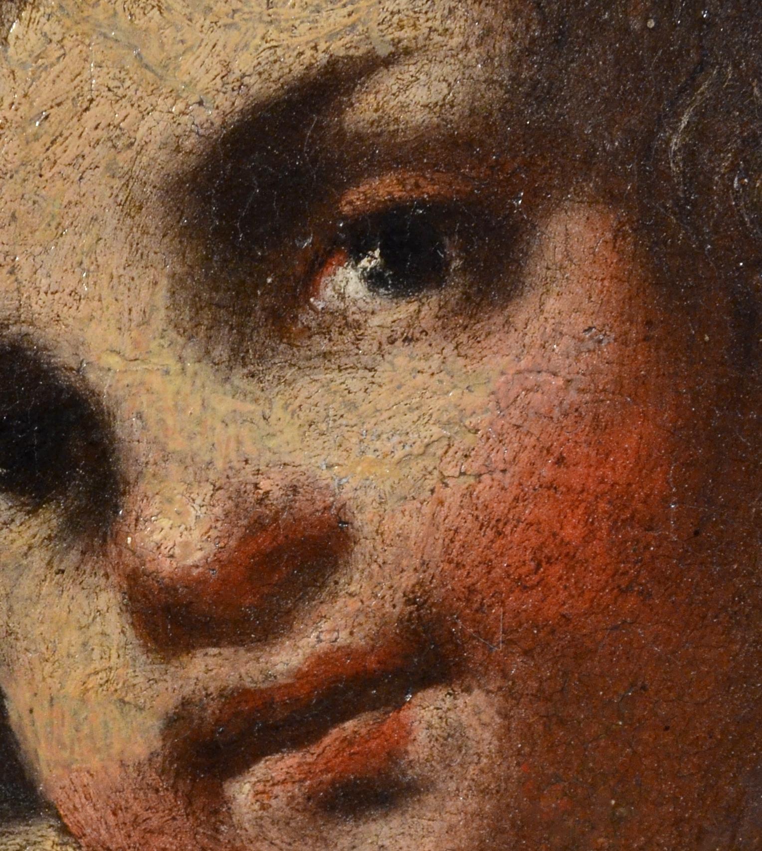 Peinture à l'huile sur toile de putti ailés baroque du XVIIe siècle - Michel-Ange Mitologique  en vente 8
