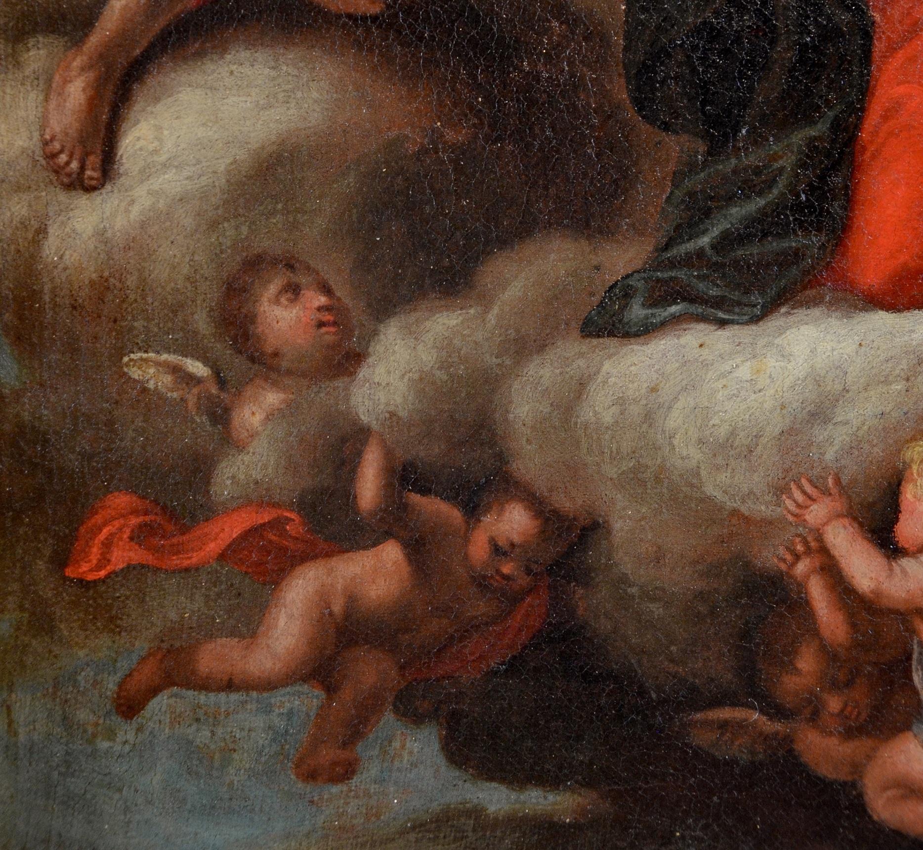 Coronation Virgin Paint Oil on canvas Italy Schedoni Old master Michelangelo 6