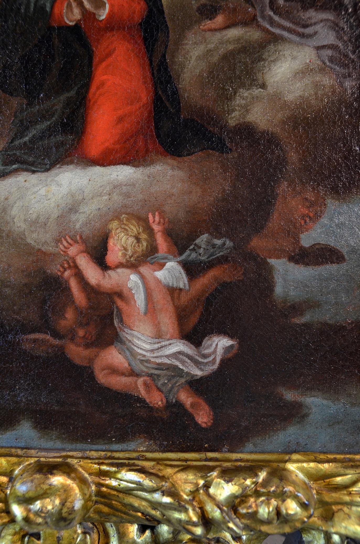 Coronation Virgin Paint Oil on canvas Italy Schedoni Old master Michelangelo 7