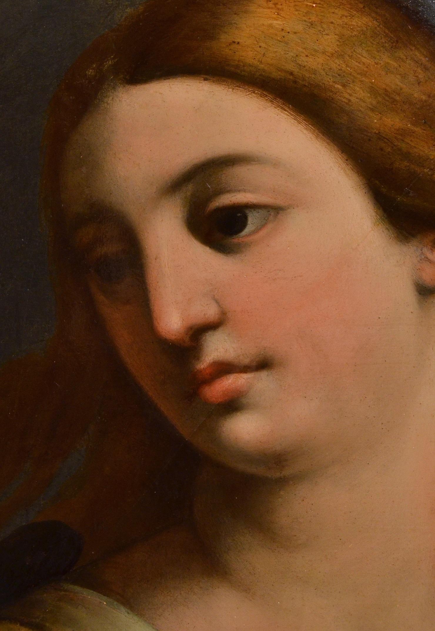 Marie Madeleine Paint Oil on canvas 17th Century Old master Leonardo Italy Rome 3