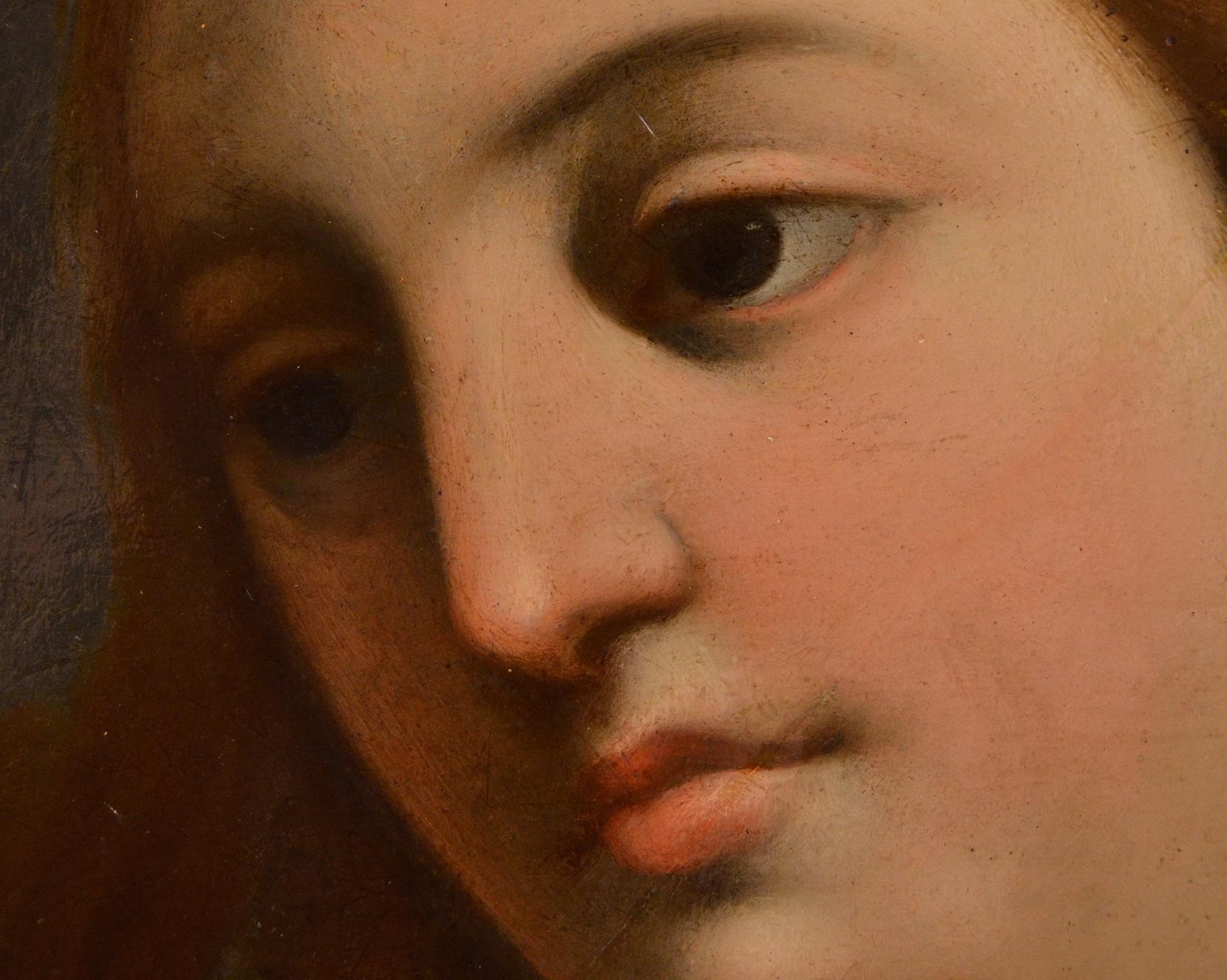 Marie Madeleine Paint Oil on canvas 17th Century Old master Leonardo Italy Rome 5