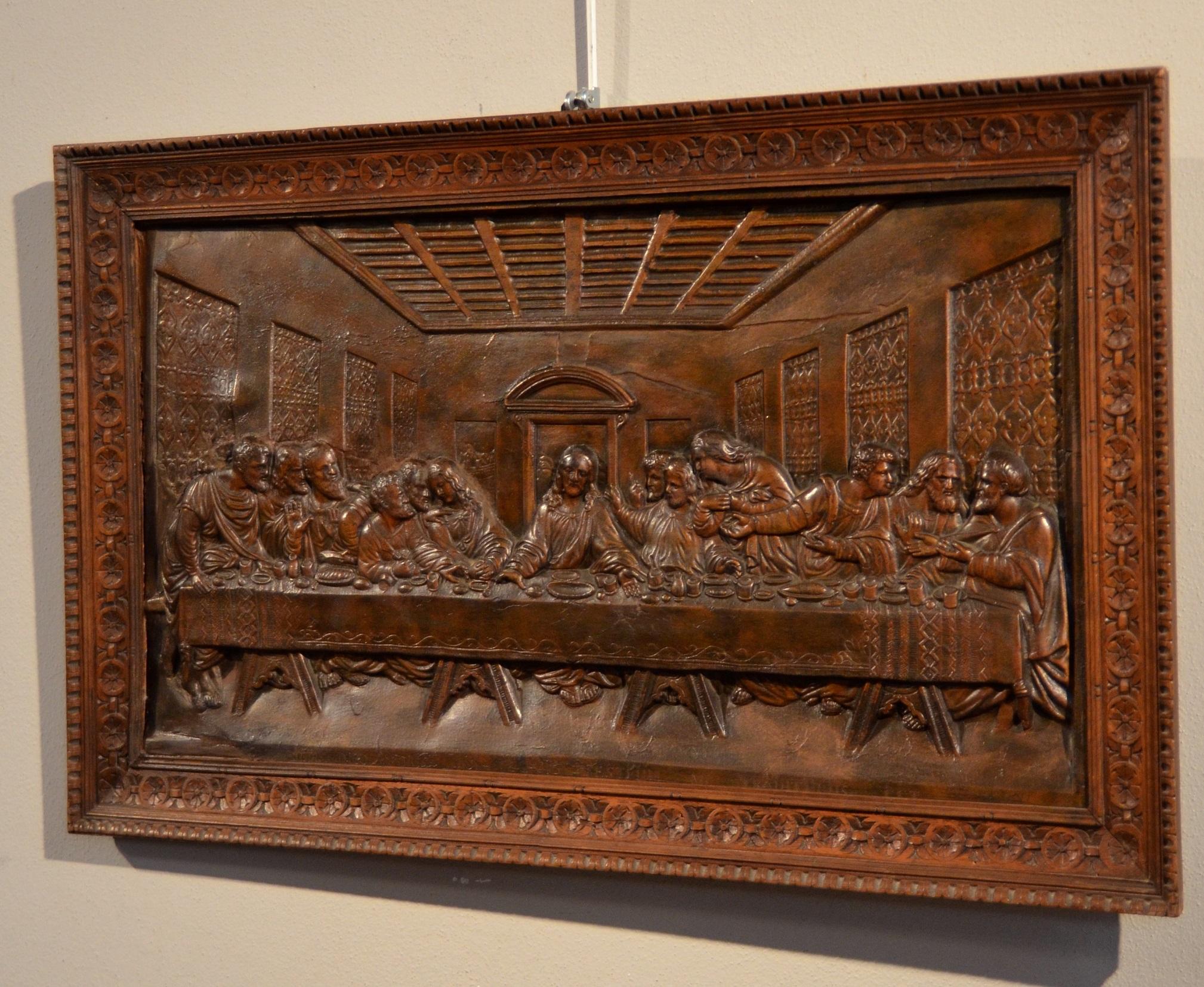 last supper wood carving