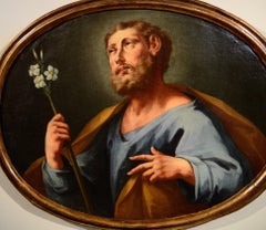 Saint Joseph Paint Oil on canvas De Mura Italy Baroque Art Quality 18th Century