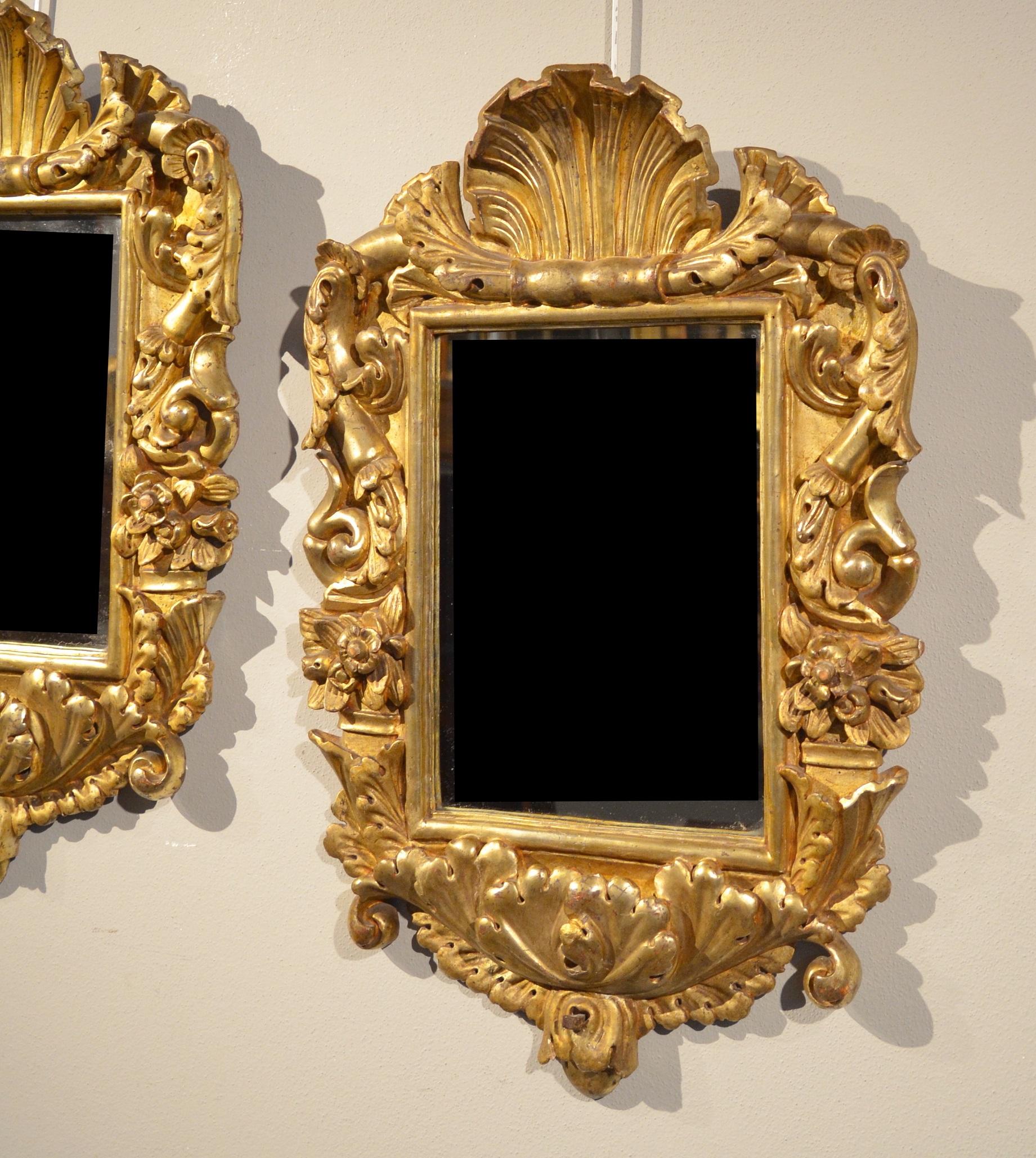 Mirrors Gold Wood 18th Century Italy Baroque Art Interior Design  2