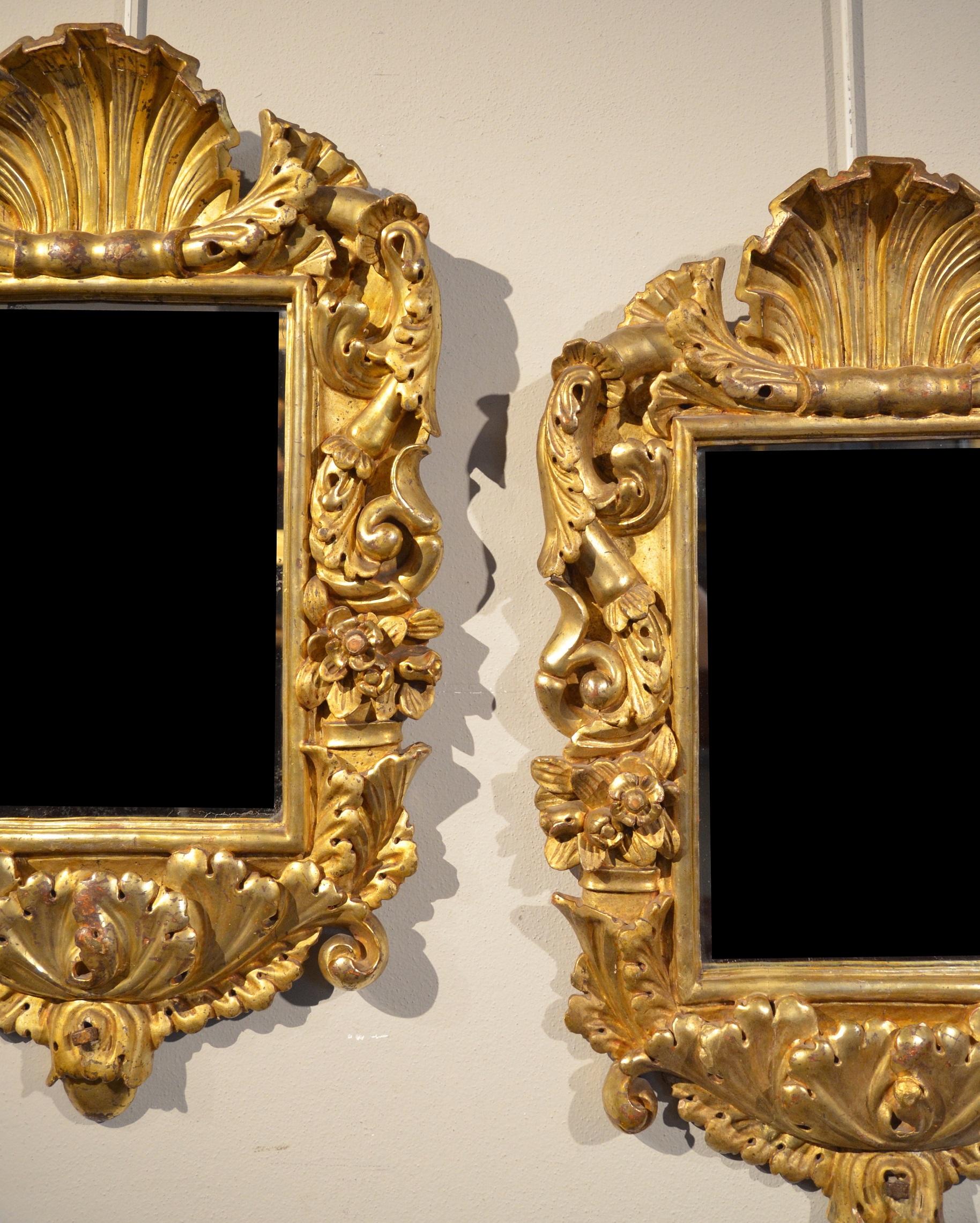 Mirrors Gold Wood 18th Century Italy Baroque Art Interior Design  3