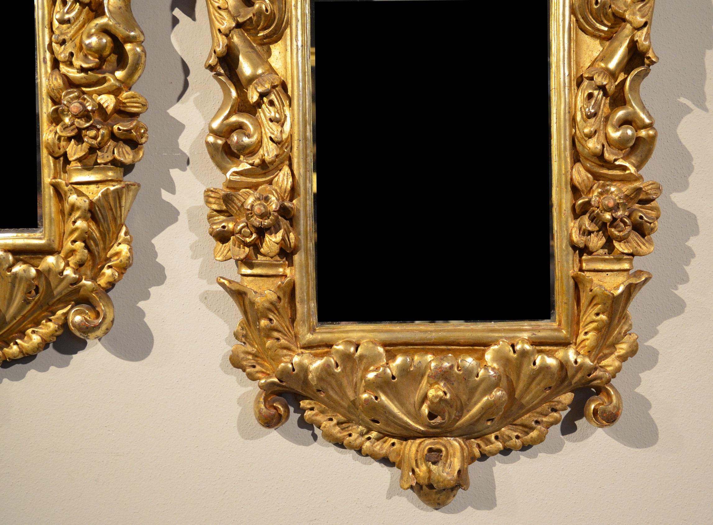 Mirrors Gold Wood 18th Century Italy Baroque Art Interior Design  4