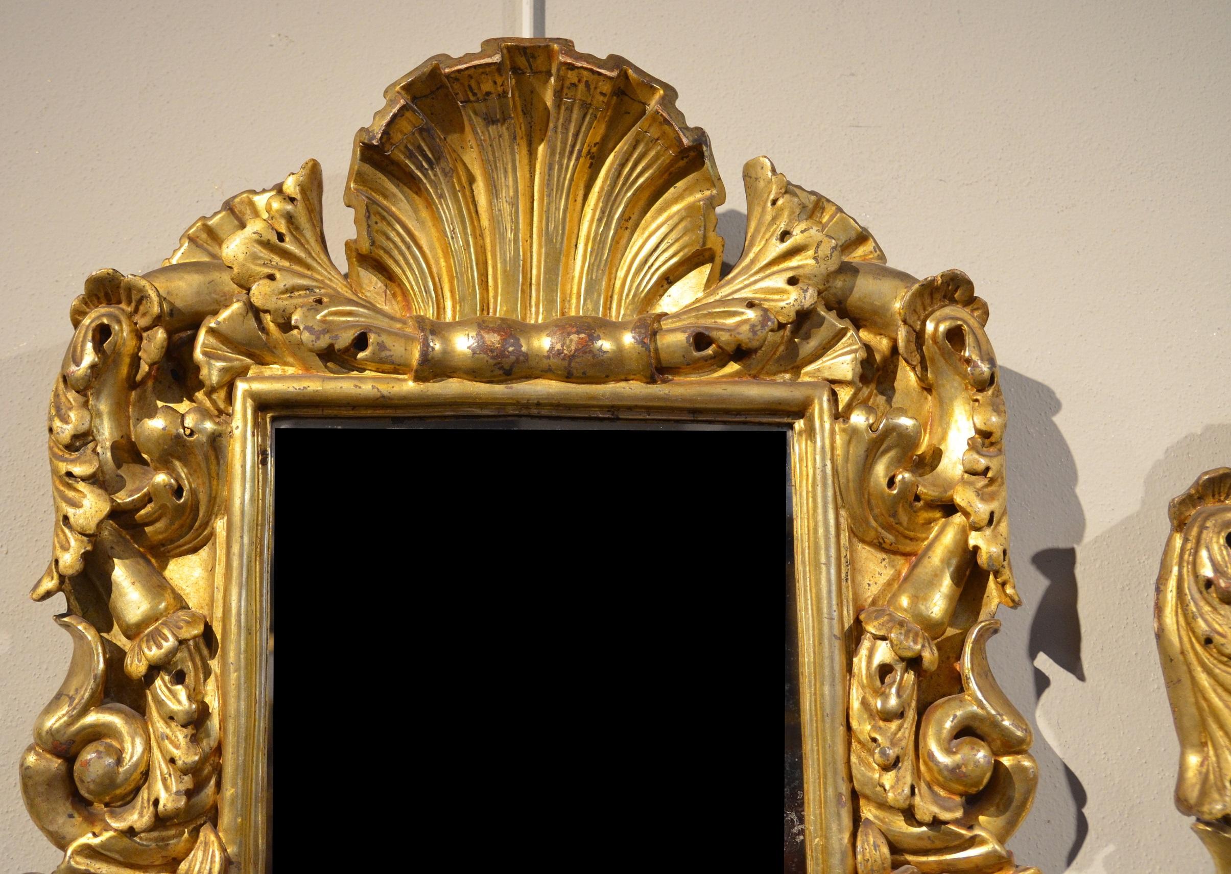 Mirrors Gold Wood 18th Century Italy Baroque Art Interior Design  5