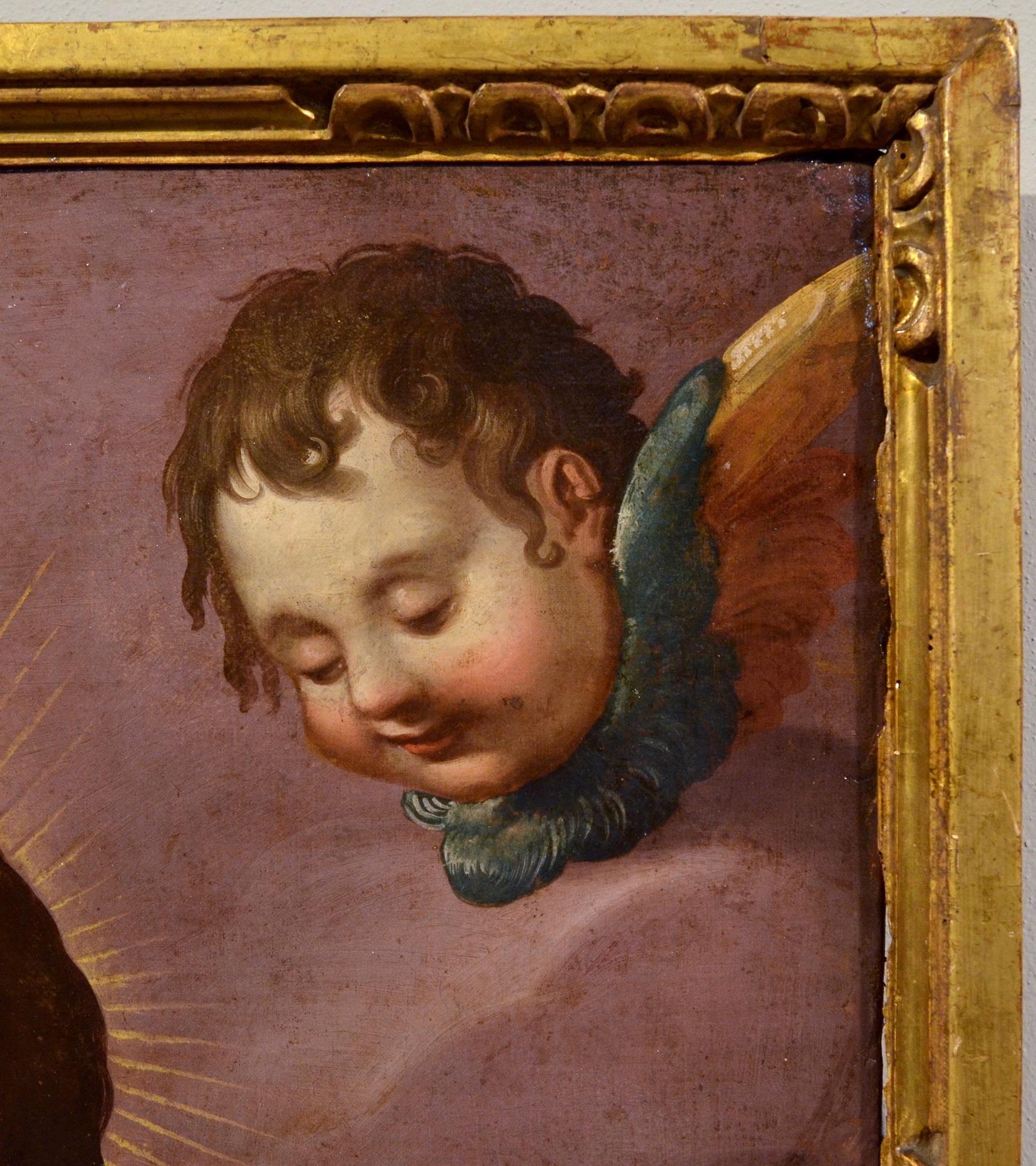 Piet Cherubs Gemälde Öl auf Leinwand Religiös Rom 16/17. Jahrhundert Michelangelo im Angebot 1