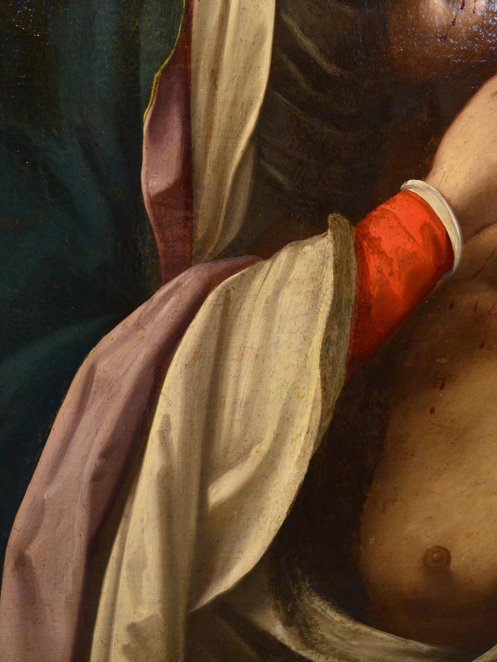 Piet Cherubs Gemälde Öl auf Leinwand Religiös Rom 16/17. Jahrhundert Michelangelo im Angebot 14