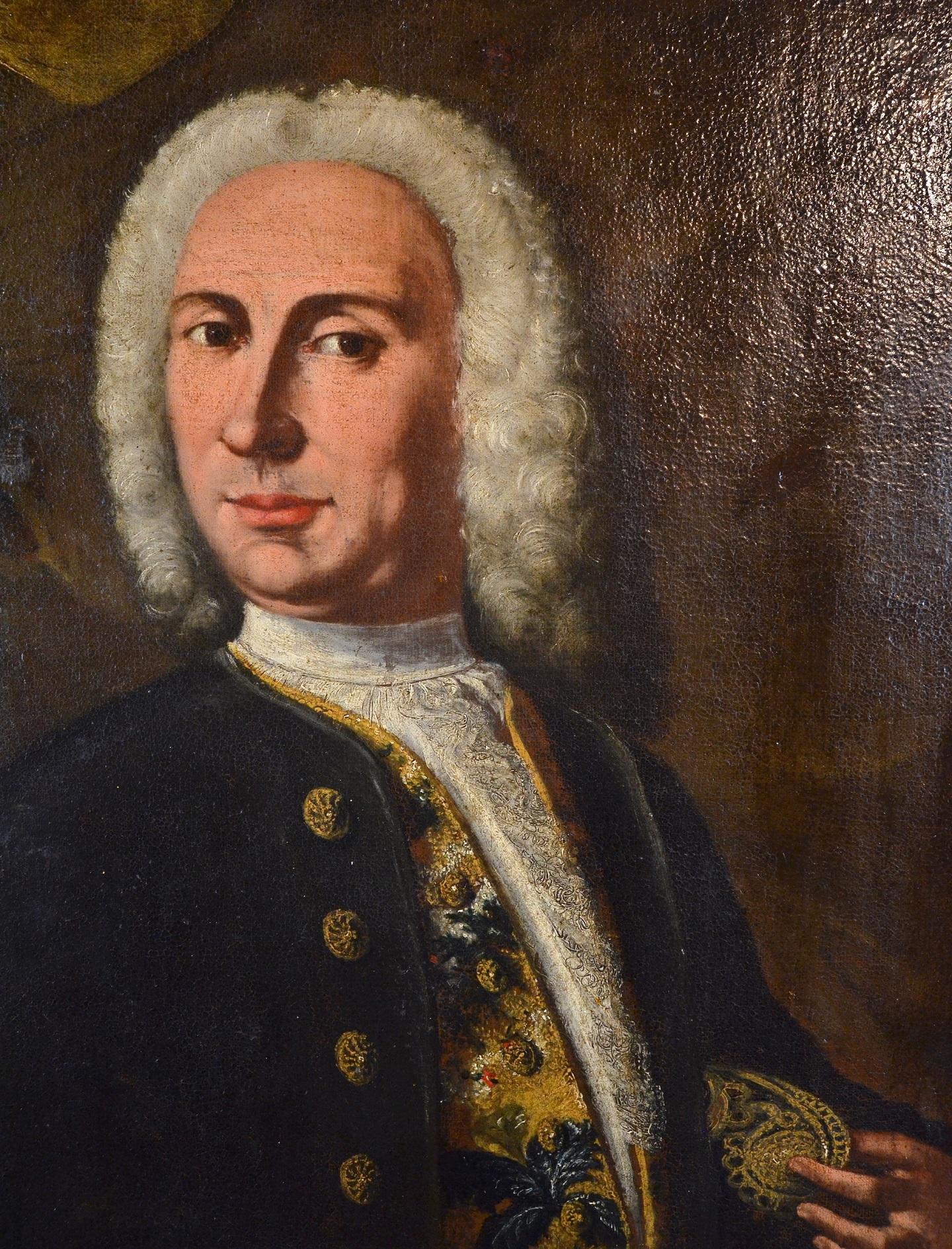 Venetian Gentleman Portrait Paint Oil on canvas 18th Century Italy Baroque Art 2