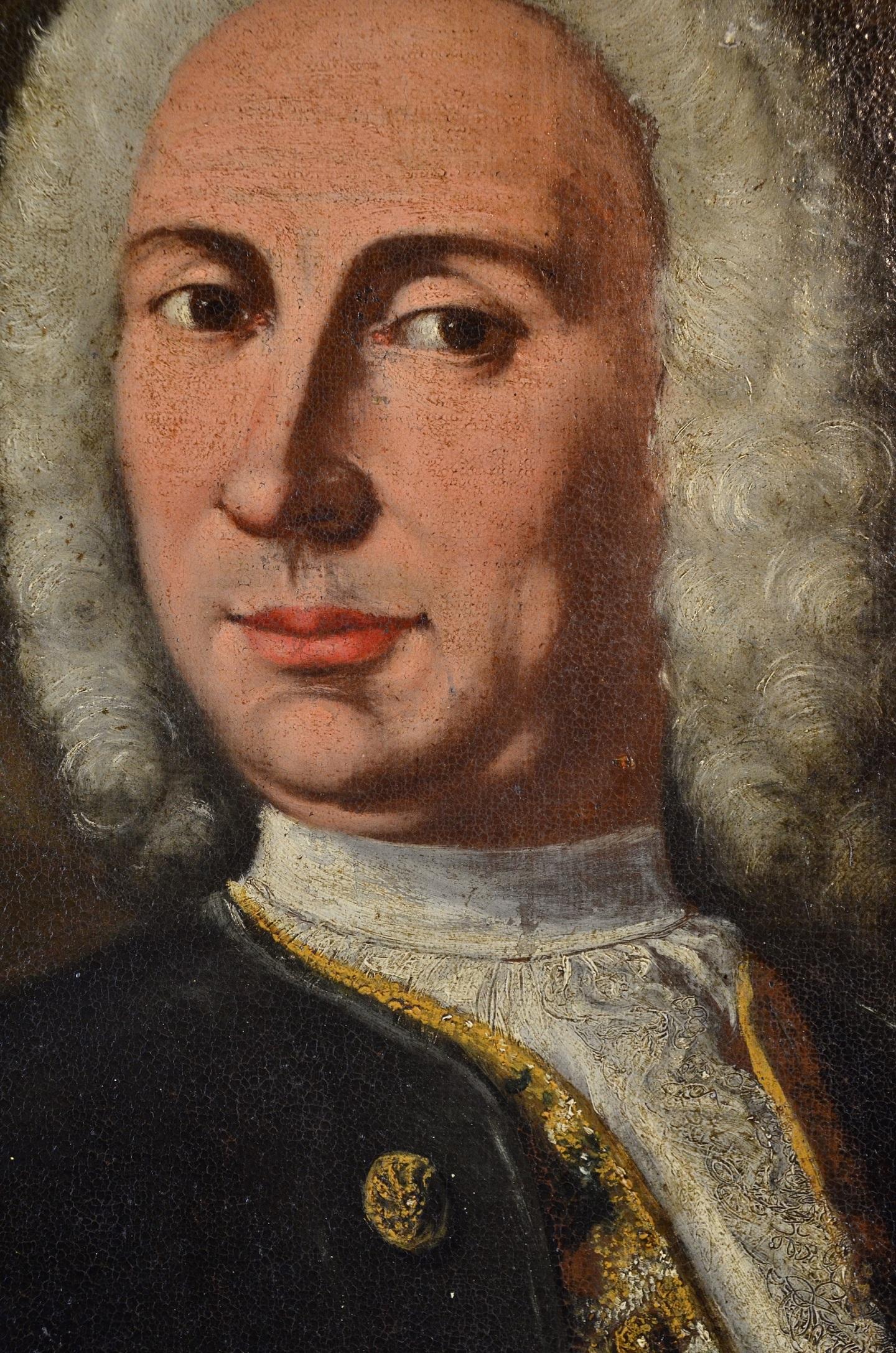 Venetian Gentleman Portrait Paint Oil on canvas 18th Century Italy Baroque Art 3