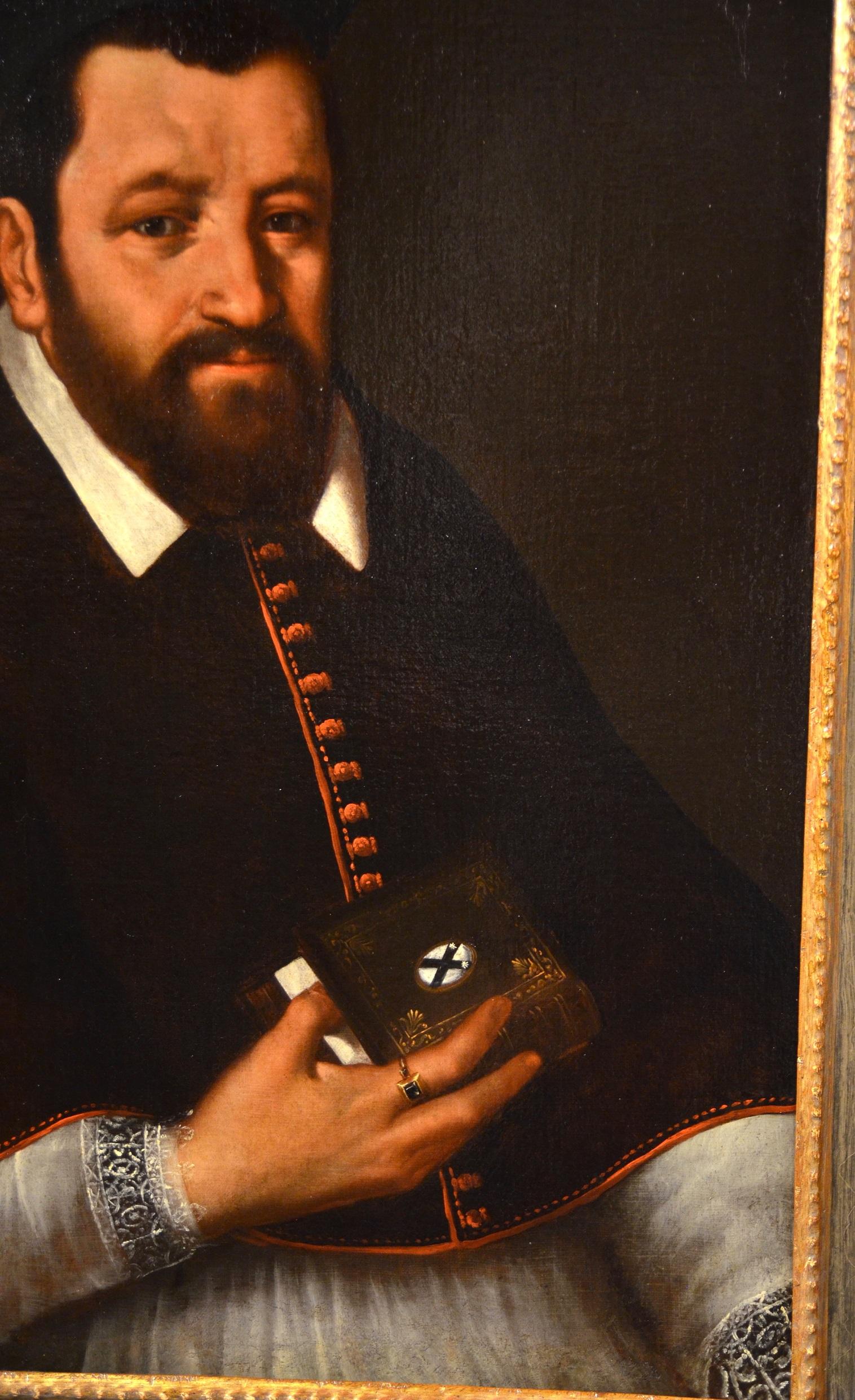 Portrait Paint Oil on canvas Bishop 16/17th Century Italy Raffaello Religious 3
