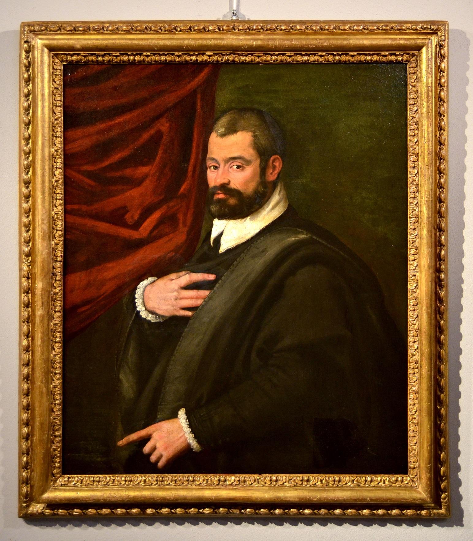 Leandro da Ponte known as Leandro Bassano (Bassano, 1557 - Venice, 1622), attributed to Portrait Painting - Paint Oil on canvas Portrait Venetian Tintoretto 16th Century Old master Italy 