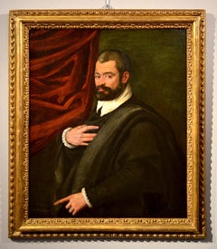 Paint Oil on canvas Portrait Venetian Tintoretto 16th Century Old master Italy 