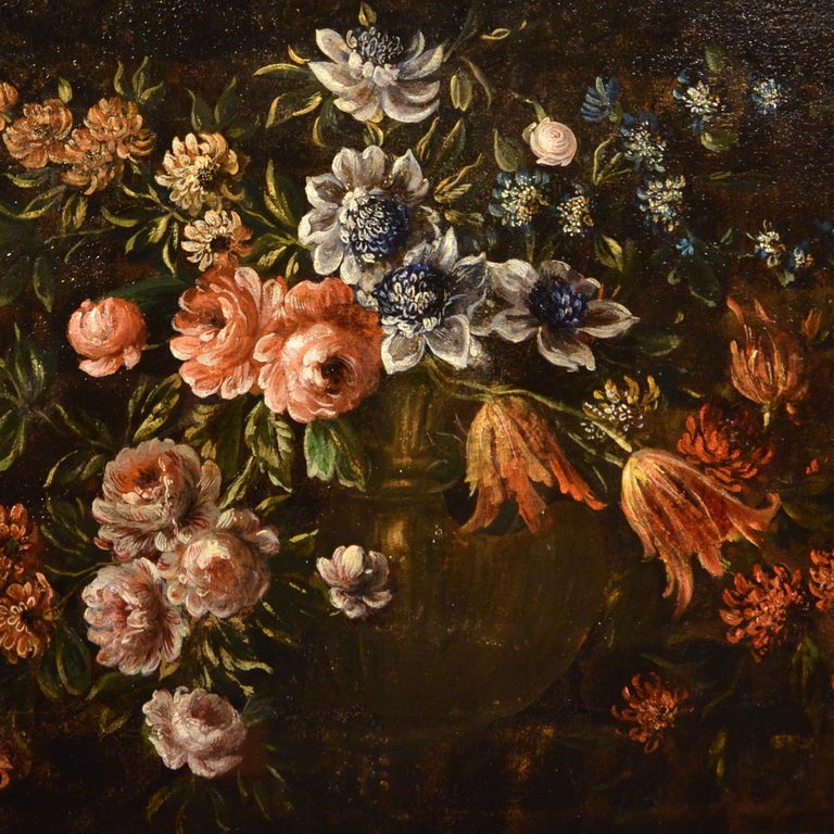 Felice Fortunato Biggi, known as Felice de 'Fiori (Parma 1650 - Verona 1700  ca.), cercle of - Flower Still Life Old Master 17th century Italy Paint Oil  on canvas Quality Art at