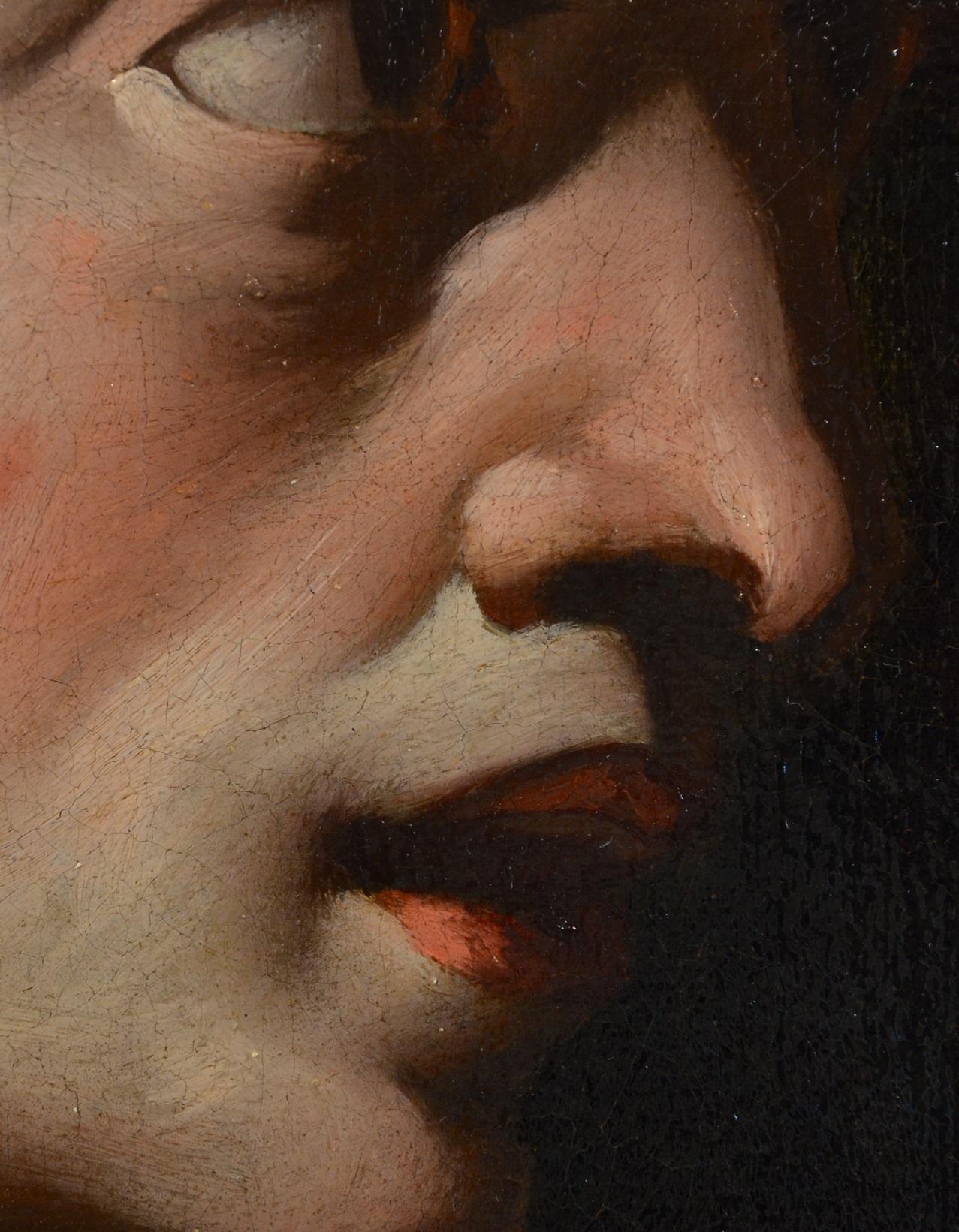 Head Of Character Caravaggesque 17th Century Paint Oil on canvas Old master 2
