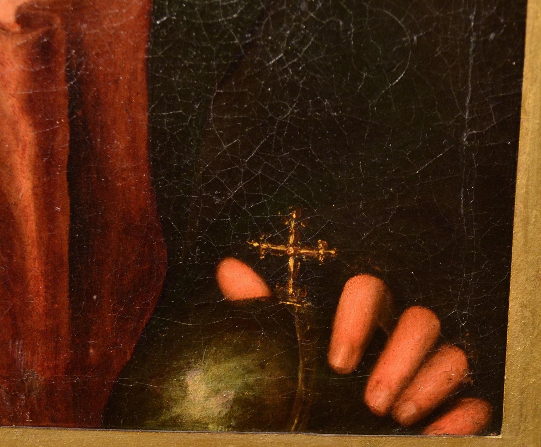 Salvator Mundi 17th Century Leonardo Italy Old master Paint Oil on canvas art 8