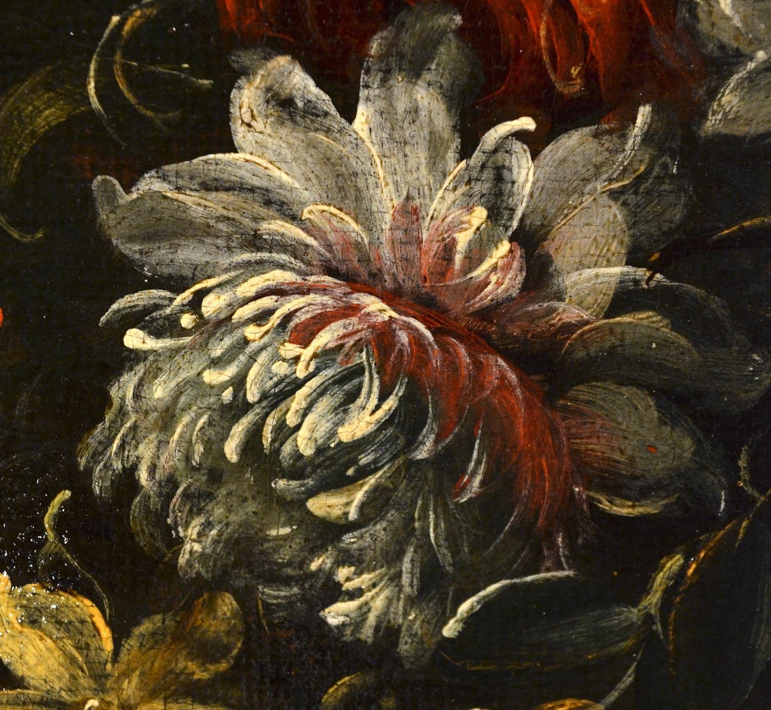 Pieter Casteels III 'Signed' Floral Still Life Old master Paint 18th Century Art For Sale 4