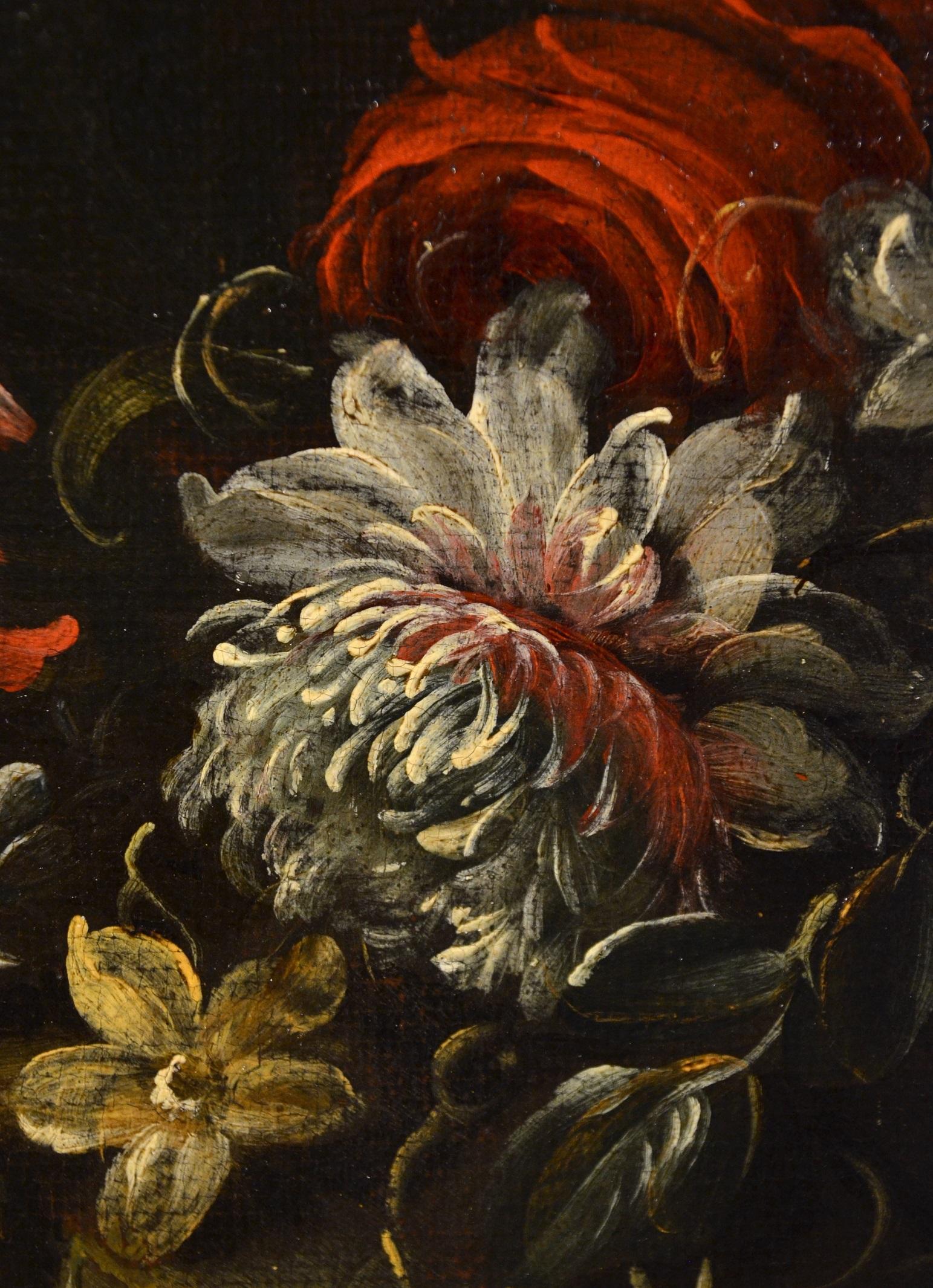 Pieter Casteels III 'Signed' Floral Still Life Old master Paint 18th Century Art For Sale 5
