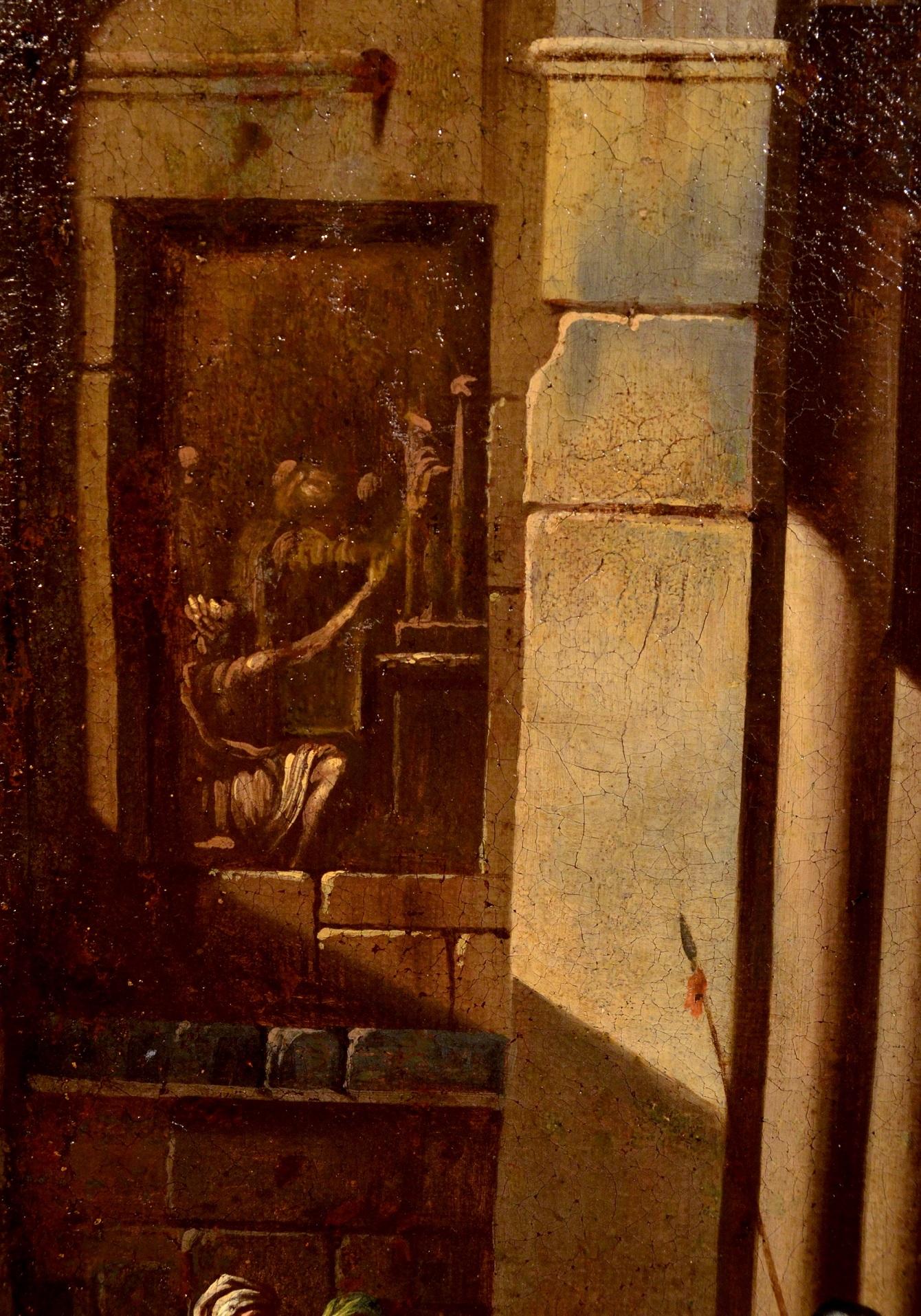 Peinture à l'huile sur toile Ghisolfi - Art architectural Capriccio du 17ème siècle de l'ancien maître en vente 7