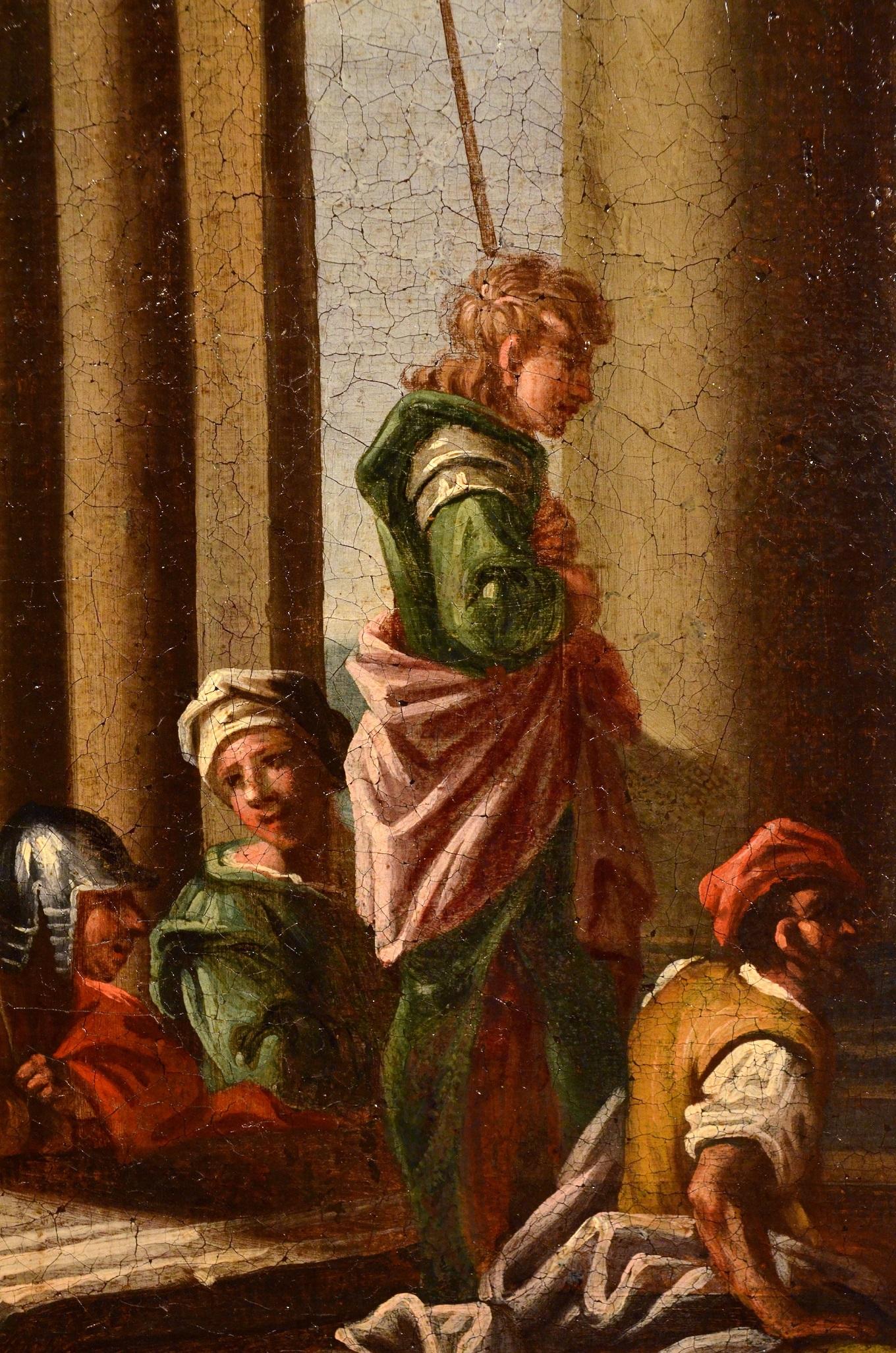 Ghisolfi Gemälde Öl auf Leinwand, alter Meister, 17. Jahrhundert, architektonische Capriccio-Kunst im Angebot 8
