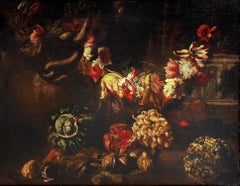 Ascione Still Life Paint Oil on canvas Old master Baroque 17/18th Century Italy