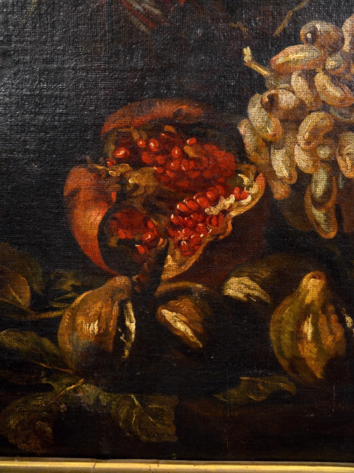 Ascione Still Life Paint Oil on canvas Old master Baroque 17/18th Century Italy For Sale 3