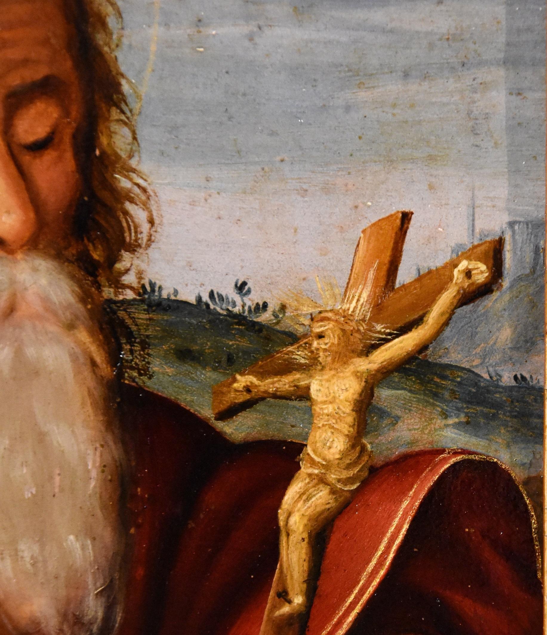 Saint Jerome Öl auf Kupfer 16. Jahrhundert Gemälde Alter Meister Italien Emilianische Schule im Angebot 5