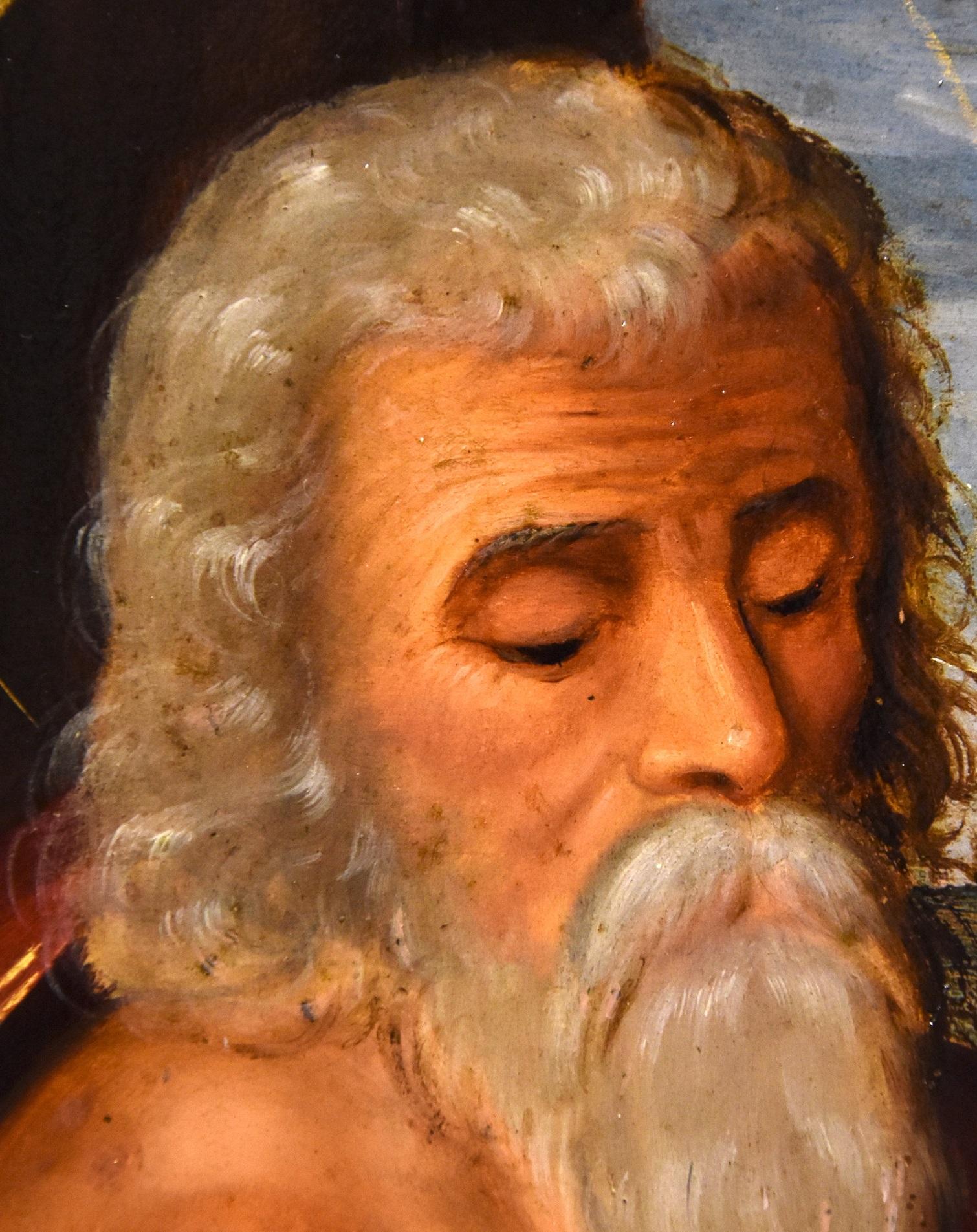 Saint Jerome Öl auf Kupfer 16. Jahrhundert Gemälde Alter Meister Italien Emilianische Schule im Angebot 7