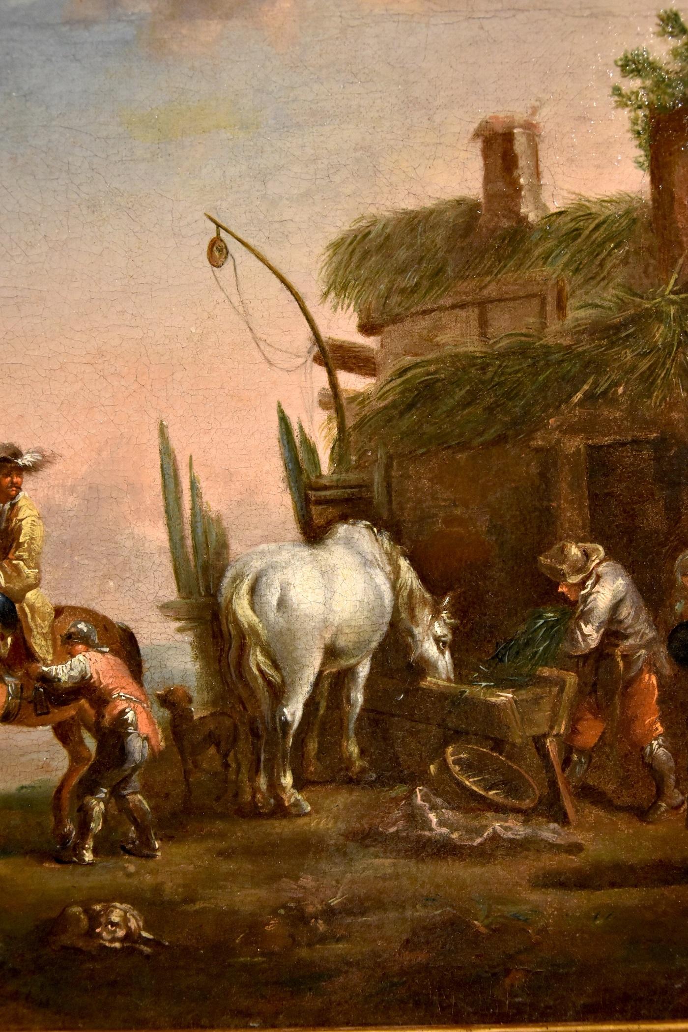 Ritter Van Douw Gemälde Öl auf Leinwand Alter Meister 17/18. Jahrhundert Flämische Kunst Italien im Angebot 1