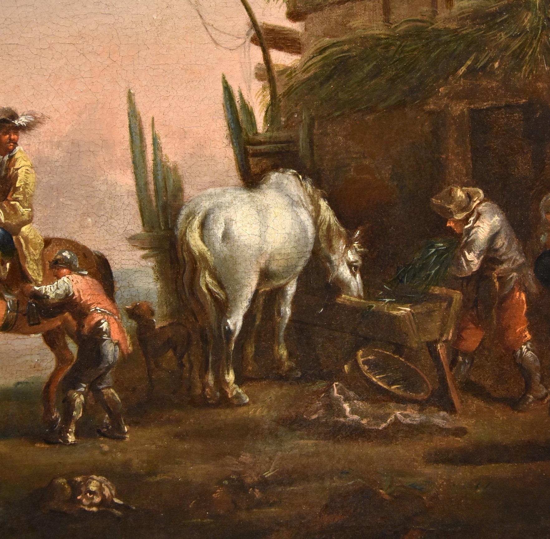 Ritter Van Douw Gemälde Öl auf Leinwand Alter Meister 17/18. Jahrhundert Flämische Kunst Italien im Angebot 2