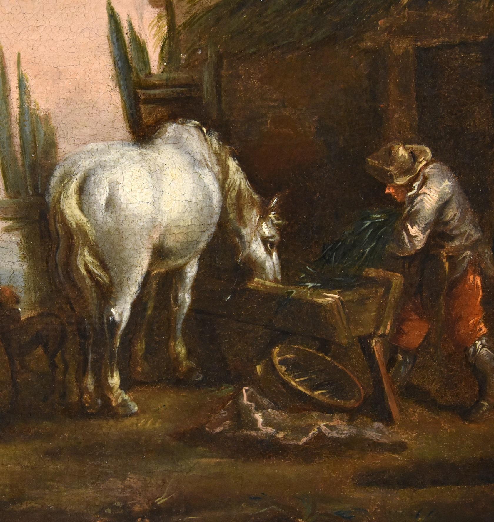 Ritter Van Douw Gemälde Öl auf Leinwand Alter Meister 17/18. Jahrhundert Flämische Kunst Italien im Angebot 8