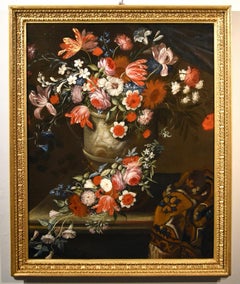 Verbruggen Still Life Flower Paint Oil on canvas Old master Flemish 17th Century
