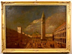 Venice San Marco Tironi Paint Oil on canvas Old master 18th Century Landscape 
