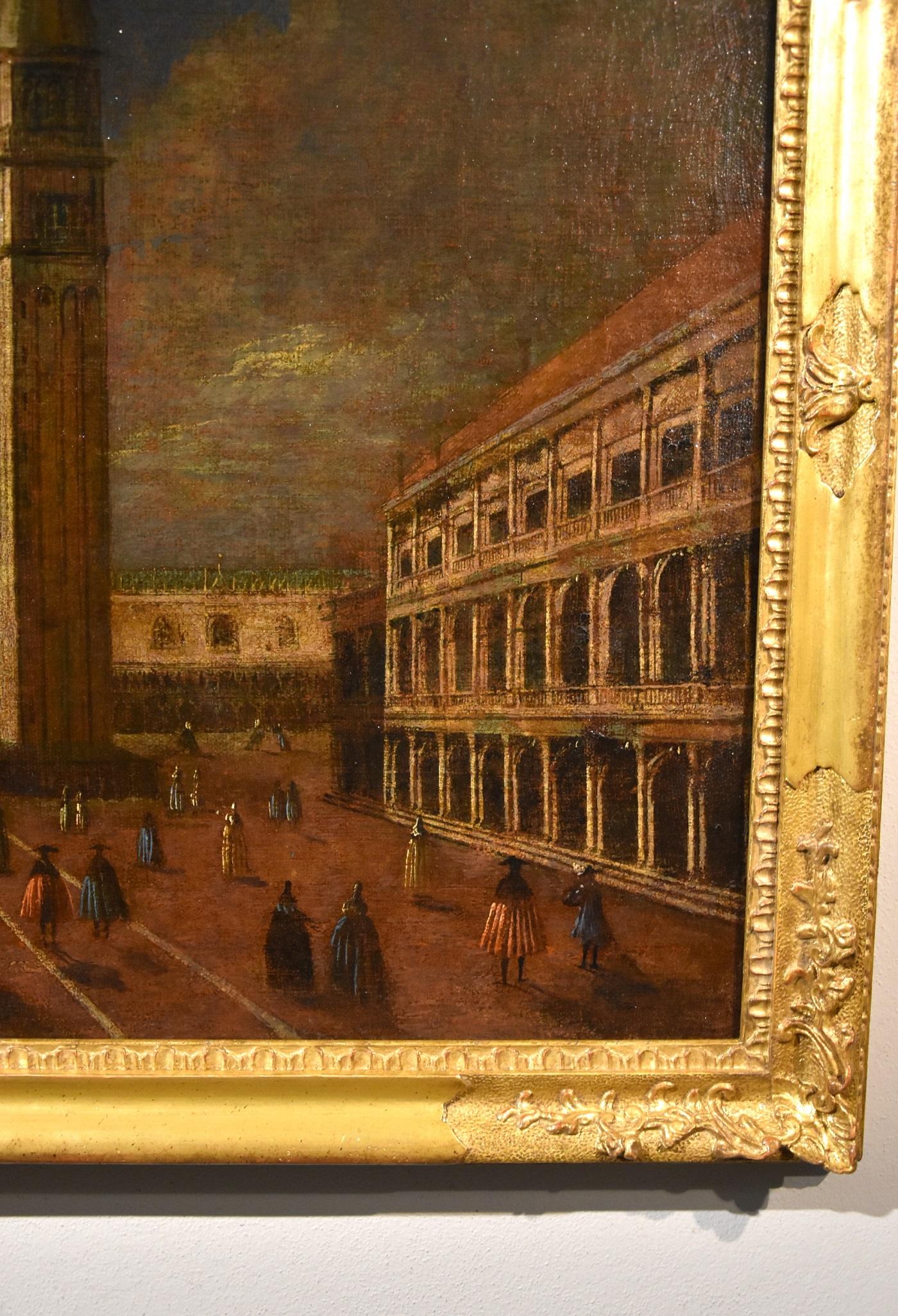 Venice San Marco Tironi Paint Oil on canvas Old master 18th Century Landscape  3