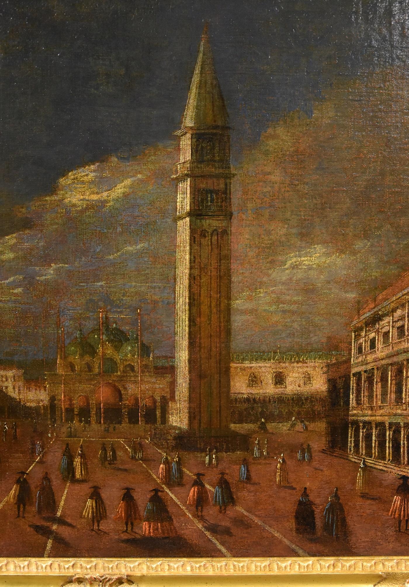 Venice San Marco Tironi Paint Oil on canvas Old master 18th Century Landscape  2