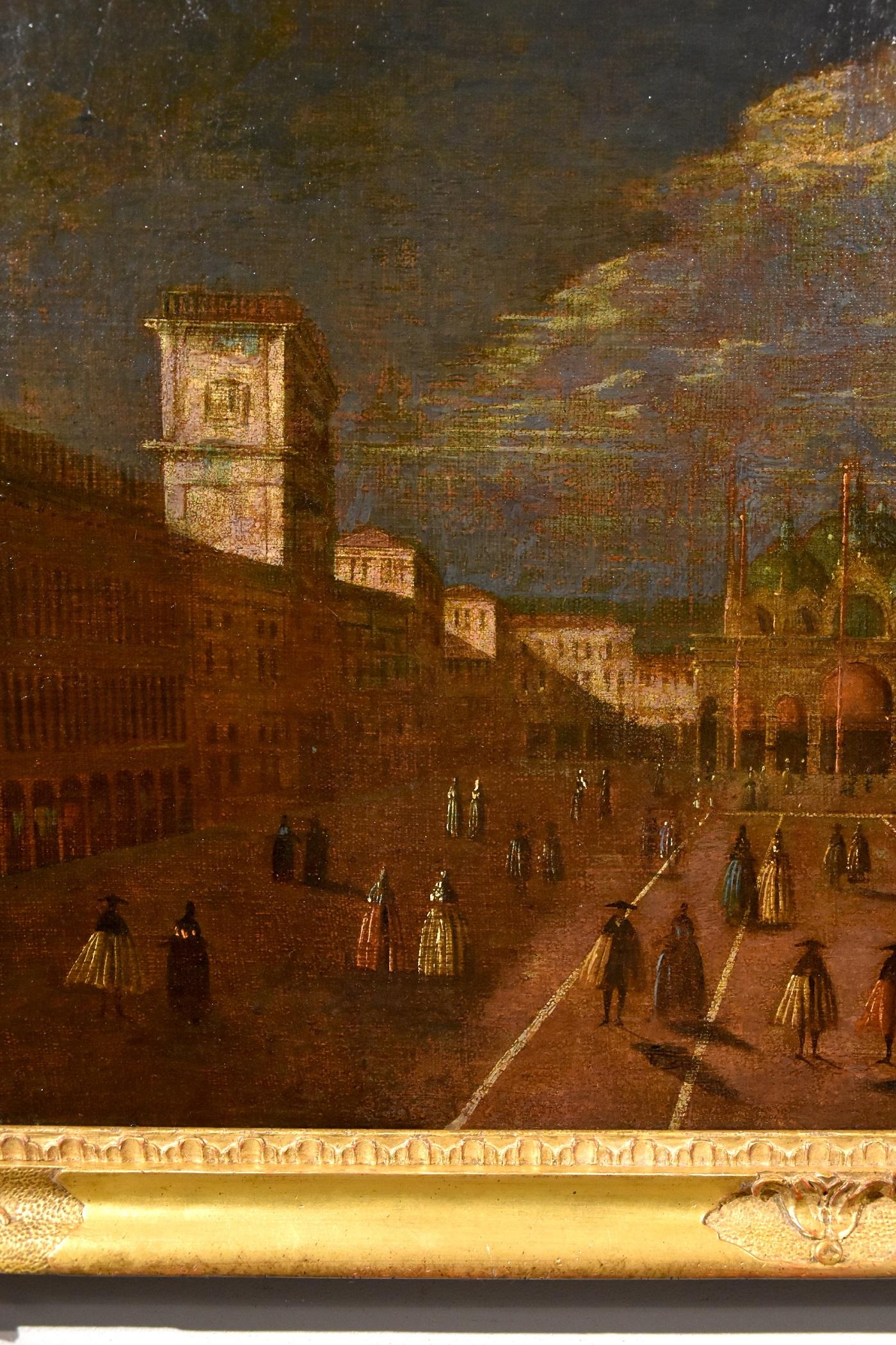 Venice San Marco Tironi Paint Oil on canvas Old master 18th Century Landscape  4