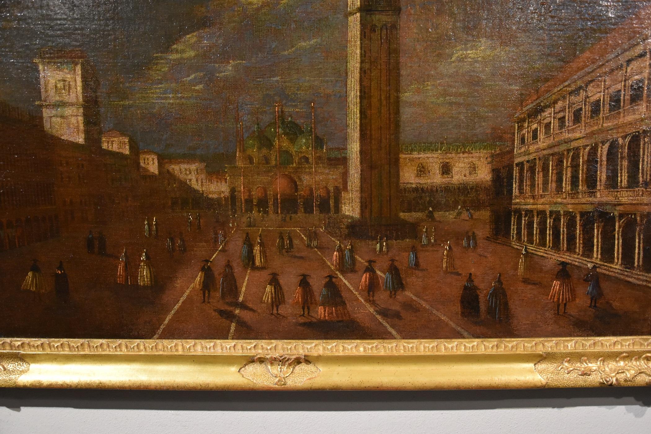 Venice San Marco Tironi Paint Oil on canvas Old master 18th Century Landscape  5