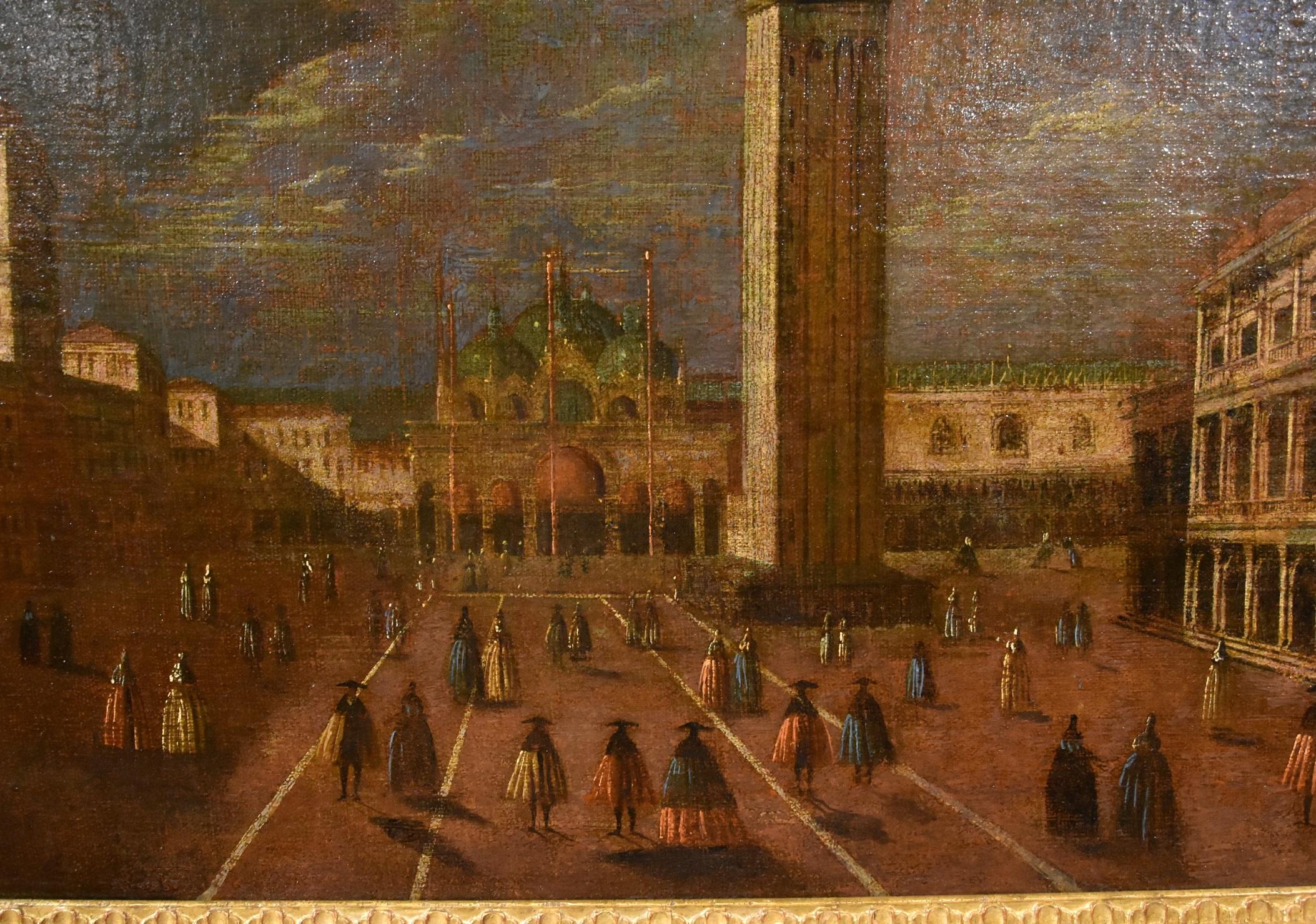 Venice San Marco Tironi Paint Oil on canvas Old master 18th Century Landscape  6