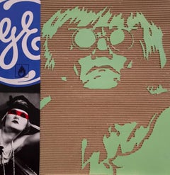 Sup.Ge - David Pompili Cardboard Pop Art Painting with Andy Warhol