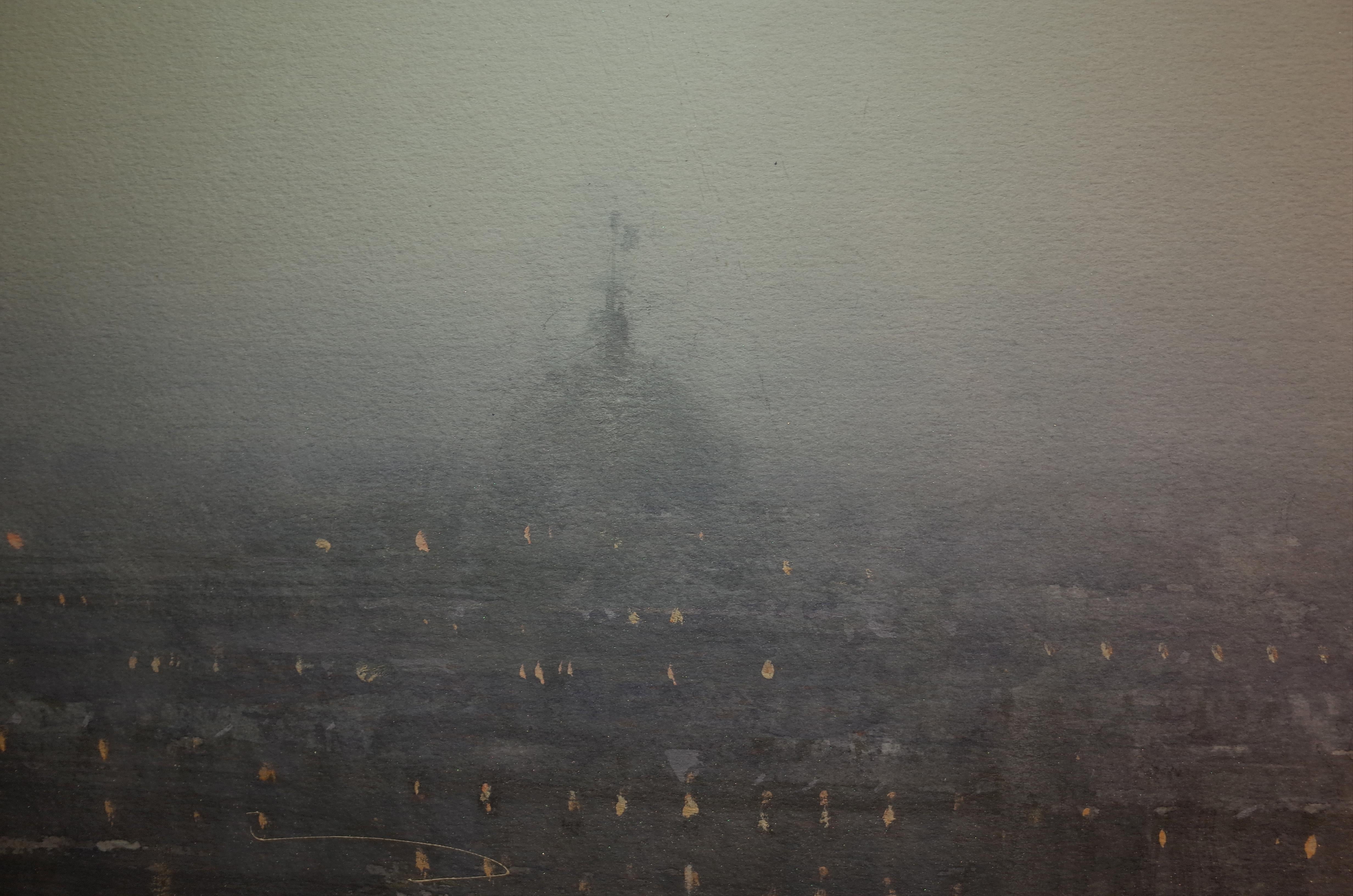 Paris from Montmartre - Joseph Zbukvic Landscape Watercolor Painting For Sale 7