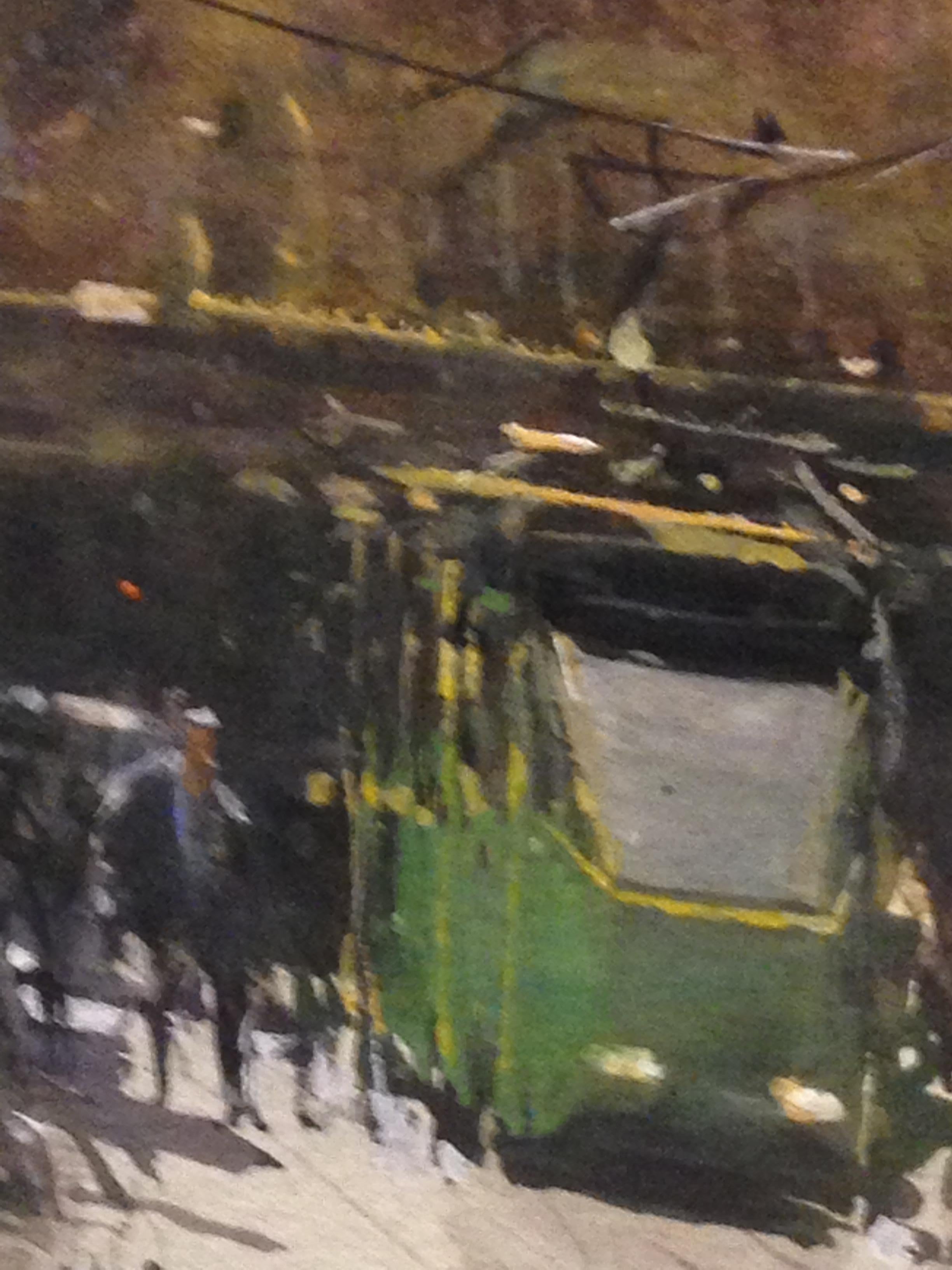 Stazione ferroviaria - Paesaggio acquerellato di Joseph Zbukvic in vendita 4