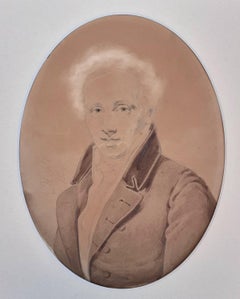 Portrait of a Gentleman in a Redingote by student od Jean Louis David drawing