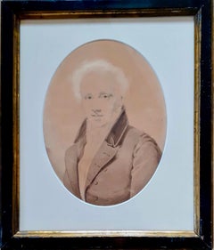 Portrait of a Gentleman in a Redingote by student od Jean Louis David drawing
