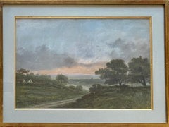 Summer landscape by Whistler's French artist friend Delâtre, Barbizon connection