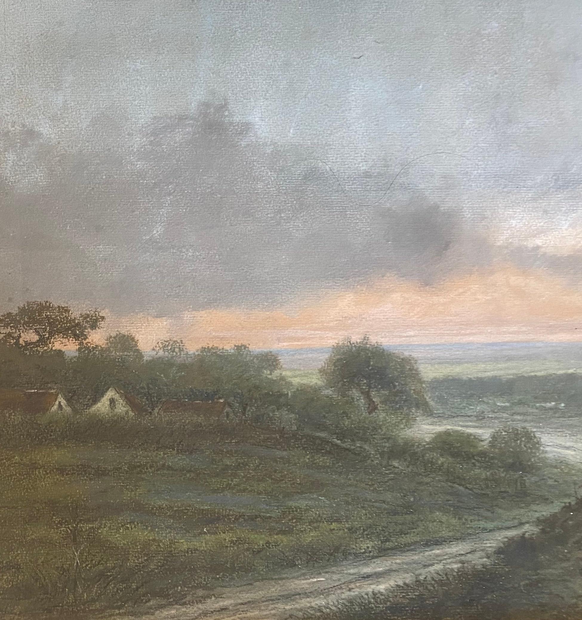 Paysage d'été de Delâtre, l'ami artiste français de Whistler, connexion Barbizon - École de Barbizon Art par Auguste Delatre